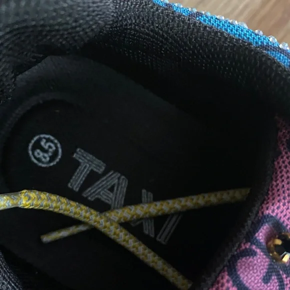 Taxi Rhinestone Canvas Bling Shoes Sz 8.5 Multicolor Gems - Picture 15 of 16